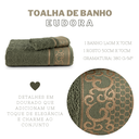 Ver imagem 2 de Kit de Toalhas Banho e Rosto 100% Algodão Eudora 2 Peças:verde Oliva