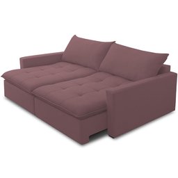 Sofá Cama Retrátil Reclinável para Sala de Estar 208cm Lari F04 Veludo Lilás - Lyam Decor - 6 Sofá Cama Retrátil Reclinável para Sala de Estar 208cm Lari F04 Veludo Lilás - Lyam Decor - 6