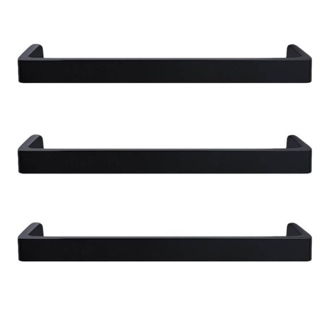 Kit 3 Puxadores Alça Reta 16cm Piauí Torralba Preto Fosco Móveis Gavetas Cômodas