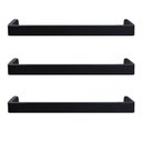 Ver imagem 1 de Kit 3 Puxadores Alça Reta 16cm Piauí Torralba Preto Fosco Móveis Gavetas Cômodas