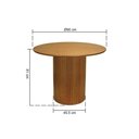 Ver imagem 2 de Mesa de Jantar Capri 4 Lugares Redonda MDF Laminado 90cm Amêndoa
