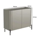 Ver imagem 4 de Buffet Mdf com Gaveta e Porta Lisa L98,5 X A81,5cm Grigio/preto F830l