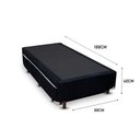 Ver imagem 2 de Cama Box Bicama Auxiliar Solteiro Suede Espuma 8cm 40x88x188 Preto