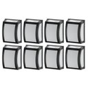 Ver imagem 1 de Kit 8 Arandela com Lente Leitosa Preto Oval Smart E27 Dital Interna Externa