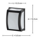 Ver imagem 2 de Kit 8 Arandela com Lente Leitosa Preto Oval Smart E27 Dital Interna Externa