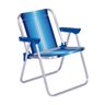 Cadeira de Praia Infantil Alta Alumínio Mor Azul - 1
