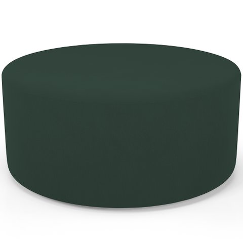 Puff Redondo Orgânico para Living 90cm Lola W01 Suede Verde Musgo - Lyam Decor