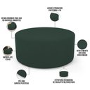 Ver imagem 3 de Puff Redondo Orgânico para Living 90cm Lola W01 Suede Verde Musgo - Lyam Decor