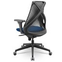 Ver imagem 6 de Cadeira de Escritório Giratória Presidente Unix P03 Tela Cinza Crepe Azul - Lyam Decor