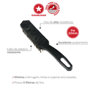 Ver imagem 2 de Escova de Aço com Cabo de Plástica 5 Fileiras do Fio 2,2 Cm Durín