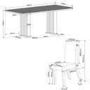 Ver imagem 5 de Conjunto de Mesa Sala de Jantar Tampo com Vidro Mond 2m 8 Cadeiras Bele Veludo Viero Madeirado /