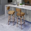 Ver imagem 2 de Kit 4 Banquetas Barcelona Amarula Salaone