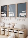 Ver imagem 1 de Kit 3 Quadros Decorativos Infantil Carros No3