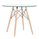 Ver imagem 1 de Mesa de Jantar Eiffel Redonda Tampo em Vidro - 90cm