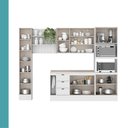 Ver imagem 5 de Cozinha Milla Rose Plus 11 Portas 3 Gavetas MDF 310cm Branco