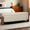 Ver imagem 2 de Recamier Sapateira Baú Império King Size 195cm Bouclê Facto - Sofa Store:bouclê Bege