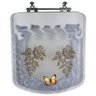 Tampa de Vaso Poliéster Decorada Borboleta Bali Branco para Louça Incepa - 1