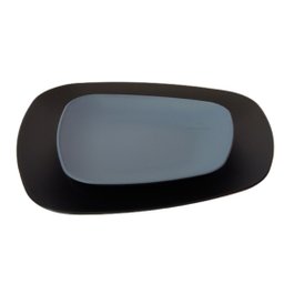 Kit 06 Pratos Plastico Duro Resistente Sobremesa Azul - 4