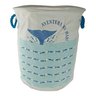 Cesto Organizador De Brinquedos Roupas Lavanderia Multiuso Em Tecido Cesta Dobrável 40x50cm Peixes - 1