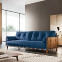 Ver imagem 1 de Sofá 3 Lugares Texas Living 2m D33 Base em Madeira Linho:rustico Azul