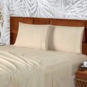Ver imagem 2 de Jogo de Cama Lençol King Conforto Percal 300 Fios 4 Peças - Palha