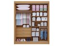 Ver imagem 2 de Guarda Roupa Solteiro 2 Portas 3 Gavetas - Atenas Ripado-cinamomo/off White - Móveis D'doro