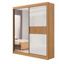 Ver imagem 1 de Guarda Roupa Solteiro 2 Portas 3 Gavetas - Atenas Ripado-cinamomo/off White - Móveis D'doro