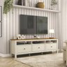 Rack para TV 75 Polegadas 180cm em MDF  Tampo Madeira Maciça Ananda CabeCasa MadeiraMadeira - 1