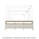 Ver imagem 5 de Rack para TV até 75 Polegadas 100% MDF 180cm Pés em Madeira Maciça Ananda CabeCasa MadeiraOriginals Bege Off White/Mel