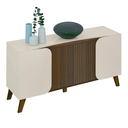 Ver imagem 3 de Buffet Elegance 1,60 Metros com 4 Portas Off White/pinho Ripado Off White/pinho