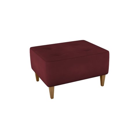 Puff Decorativo Piva Suede Vinho