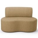 Ver imagem 5 de Sofá 2 Lugares 140cm Orgânico para Sala de Estar Living Larissa L02 Linho Bege Escuro - Lyam Decor