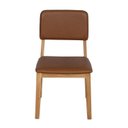 Ver imagem 2 de Kit 2 Cadeiras Sala de Jantar Estofada Courino Madeira Nili Yescasa Marrom