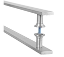 Ver imagem 3 de Puxador Inox Escovado Barra Chata 1 Metro Todas Portas