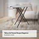 Ver imagem 2 de Tábua de Passar Roupa Elegance Preta Dobrável 3 Alturas com Tecido Térmico e Porta-ferro Itagold
