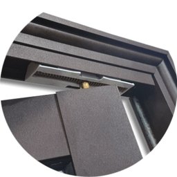 Porta de Alumínio Camarão 210x60cm Brilhante Linha 25 Brimak - 4