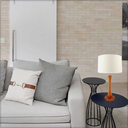 Ver imagem 2 de Abajur Madeira Sala Quarto Cúpula Algodão (bege)