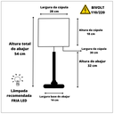Ver imagem 3 de Abajur Madeira Sala Quarto Cúpula Algodão (bege)