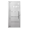 Ver imagem 1 de Porta Pivotante de Alumínio Lambril 2,10 x 0,90 Com Frisos Direita Cor Branco