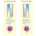 Ver imagem 4 de Porta Pivotante de Alumínio Lambril 2,10 x 0,90 Com Frisos Direita Cor Branco