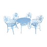 Conjunto de Mesa para Jardim Floral em Alumínio Fundido Unifer Móveis - 1