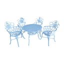 Ver imagem 1 de Conjunto de Mesa para Jardim Floral em Alumínio Fundido Unifer Móveis