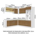Ver imagem 4 de Armário de Cozinha Completa de Canto 459cm Branco Rustic Glamy Madesa 01