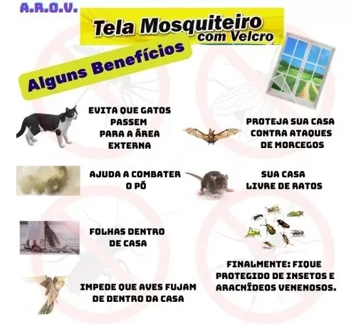 Tela Mosqueteira para Proteção Animais e Insetos 105x105cm - 4