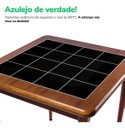 Ver imagem 6 de Mesa de Jantar Quadrada 80x80cm Tampo Naval 40mm 4 Lugares Cozinha Sala - Azulejo Preto - Natural