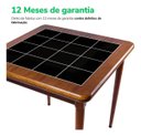 Ver mais imagens de Mesa de Jantar Quadrada 80x80cm Tampo Naval 40mm 4 Lugares Cozinha Sala - Azulejo Preto - Natural