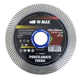 Disco Corte Porcelanato Turbo 105x20mm W-max Wurth - 1