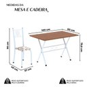 Ver imagem 3 de Conjunto de Mesa Tubular 062 100x60cm Tampo em MDF com 4 Cadeiras Sara Branco/Arabesco