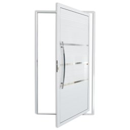 Porta de Alumínio Pivotante Lambri 210x100cm com Puxador Evolution Super Brimak - 1