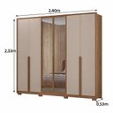 Ver imagem 4 de Guarda-Roupa Casal Reflecta LED 6 Portas 4 Gavetas com Pés Atacama Moval